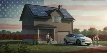 Modern home with solar panels and electric vehicle charging, symbolizing clean energy benefits.
