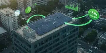 Solar panels on a corporate building illustrating cost savings from Power Purchase Agreements