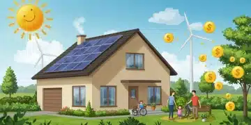 Modern home with solar panels, symbolizing clean energy benefits and financial savings.
