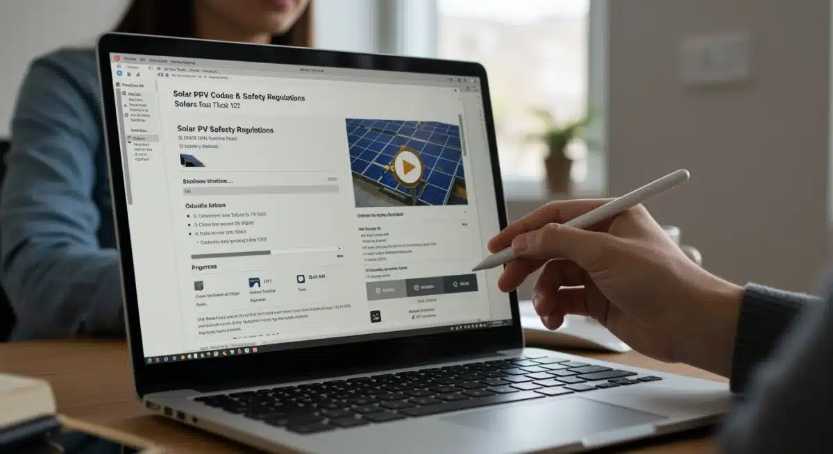 Online learning platform for solar PV standards and regulations