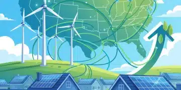 Illustration of diverse clean energy sources across the US, symbolizing growth and adoption.